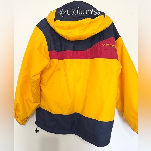 VTG Columbia Anorak Pullover Jacket Womens small yellow Colorblock - Picture 3 of 3